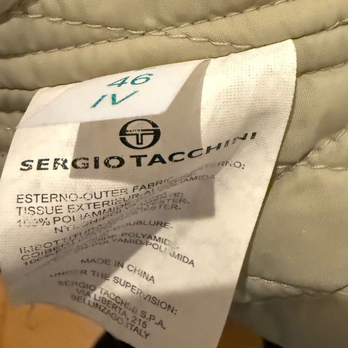 Sergio Tacchini waterproof long jacket like new, beige, XXXL