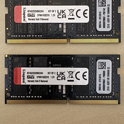 Kingston FURY Impact 64GB DDR4 3200MHz SODIMM Kit like new
