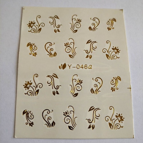 Water Nail Stickers Set 4 pcs Full Nail Y-046a, Y-007a, Y-048, Y-047a new