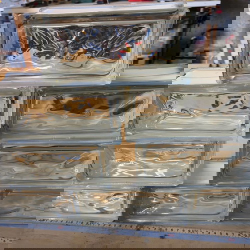 Υαλότουβλα μισά 8 τεμάχια 90x190x80 καινούργια