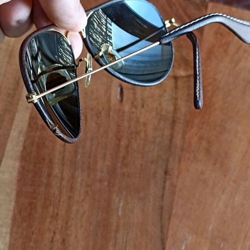 Ray-Ban Bausch & Lomb 5814 used sunglasses with leather frame