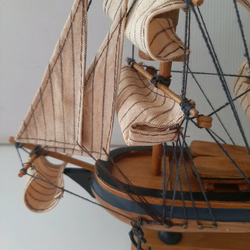 Vintage wooden ship like new with many details
