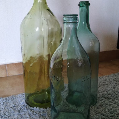 Vintage glass demijohns like new, various sizes
