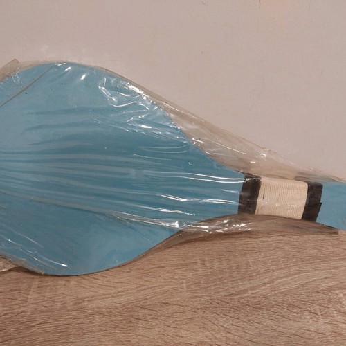 Vintage wooden beach rackets new from the 80s in original packaging