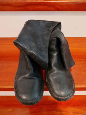 Camper leather ankle boots used, black, size 39