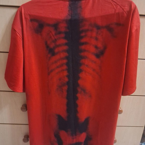 Romwe Grunge Punk Skeleton T-Shirt red size M like new