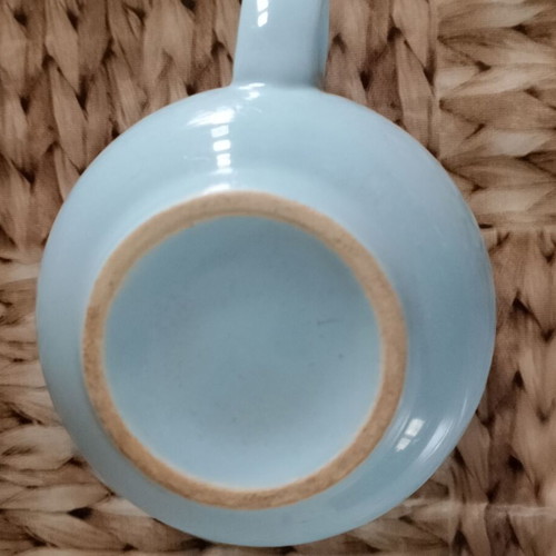 Breakfast mug new, sky blue color with handle like a cup