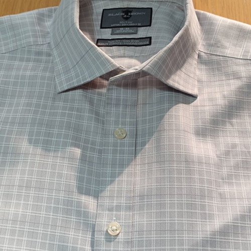 Black Brown 1826 Slim Fit Men's Dress Shirt Large, like new, Egyptian cotton