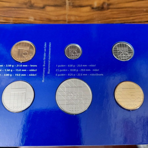 Netherlands 2000 FDC 6 coin set new