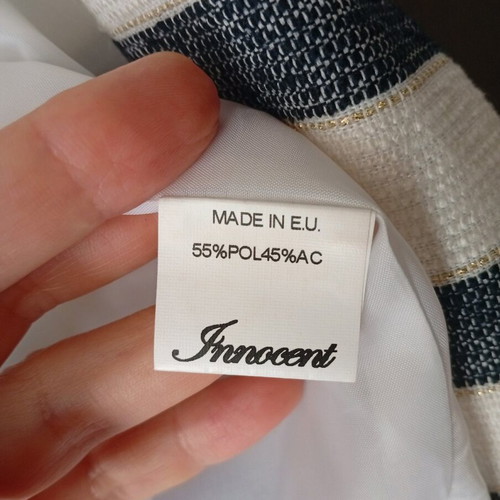 Women's striped jacket new, size M, white and blue