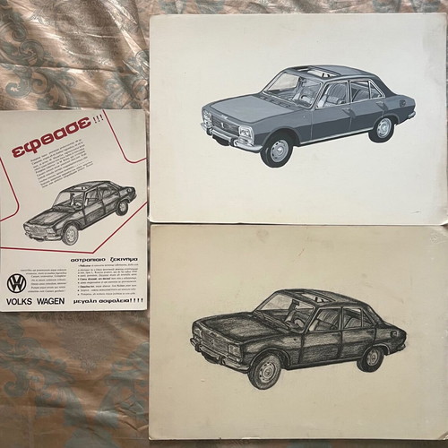Cardboard car advertising model like new