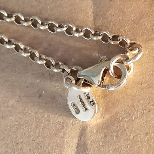 Necklace silver 925 like new, gold plated with enamel Vogue