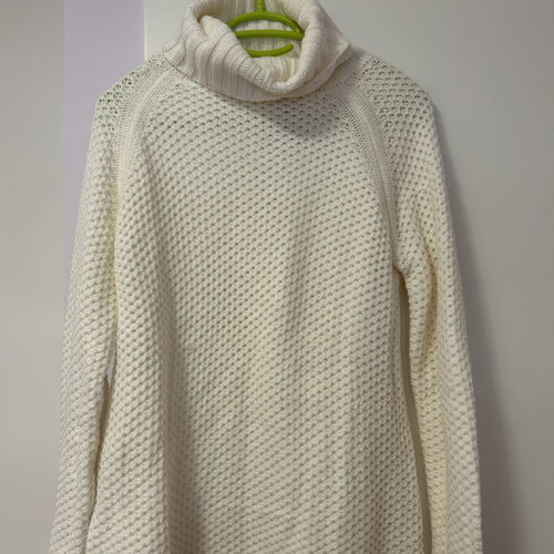 Pull&Bear knitted turtleneck sweater used, off-white