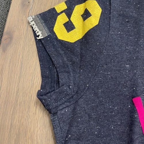 Superdry T-shirt new, blue and pink, size M