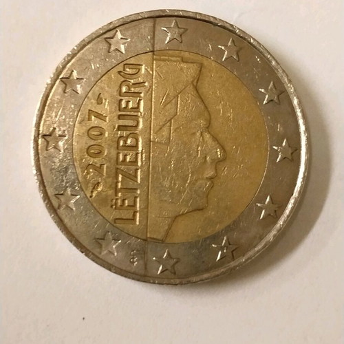 Collector coin 2 euro used, Luxembourg 2007