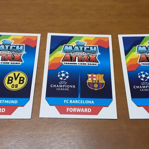 Topps Match Attax UEFA Champions League Gold Limited Edition collectible cards like new, 3 pcs