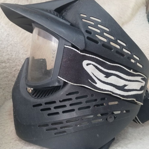 Paintball JT Elite Headshield mask used, black