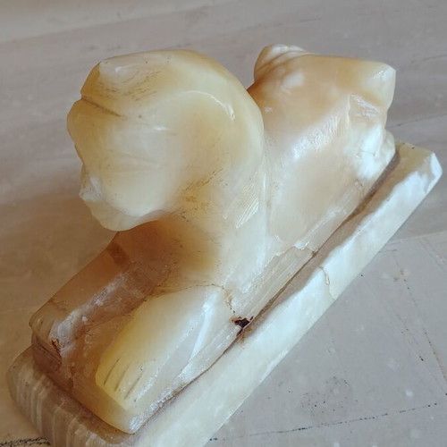 Sphinx vintage onyx art deco lamp used