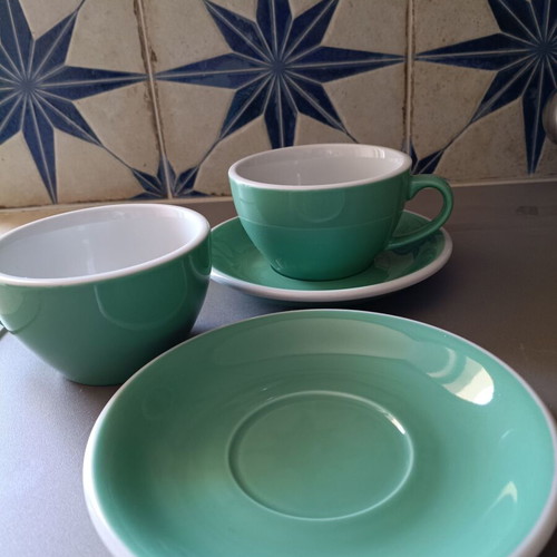 Love Ceramics set of two large porcelain cups new