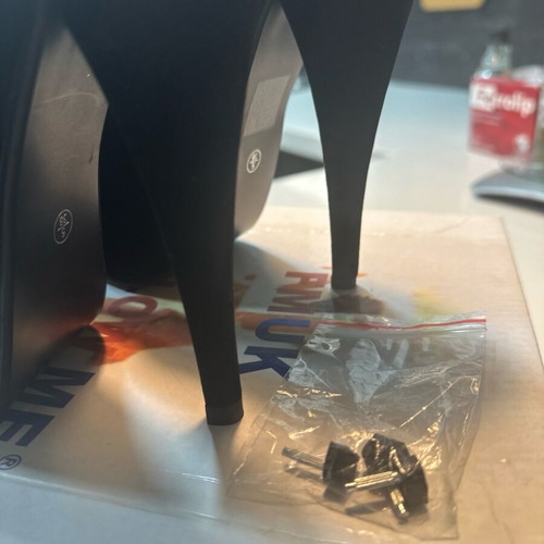 Follow Me Black Peep Toe Heels Size 38 New