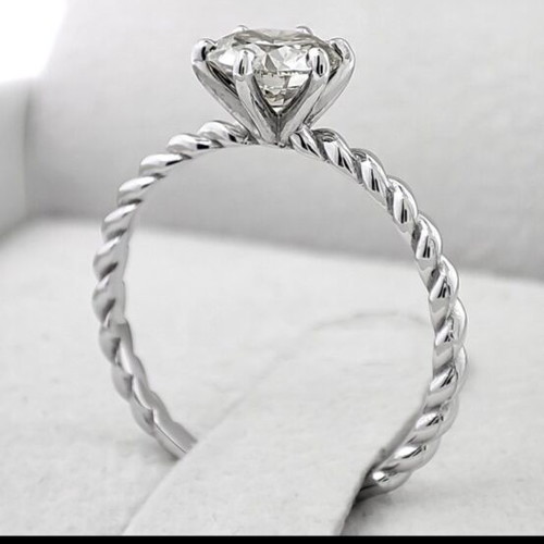 Alegras Legend solitaire ring 1.01 carat, new, white gold