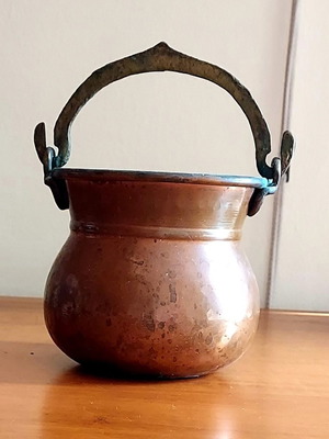 Copper decorative items used, 1960s, set of 2 pieces