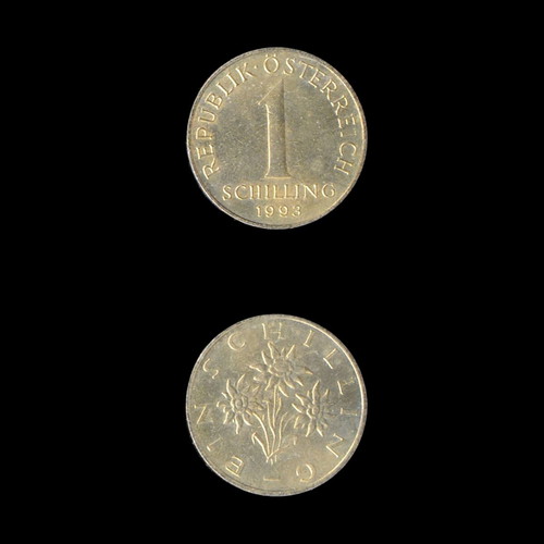 Schilling Austria used, lot of 6 coins 1961-1995