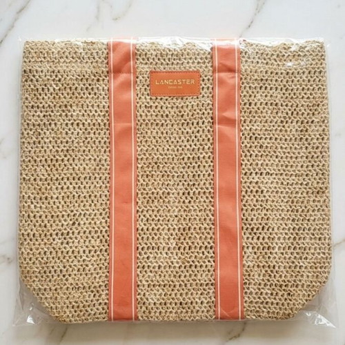 Lancaster Beach Tote Bag new, beige and orange