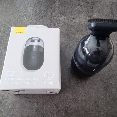 Baseus desktop capsule vacuum cleaner like new, black, with box