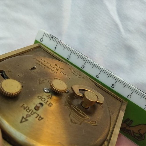 Cyma alarm clock 1950's used, Swiss analog table clock