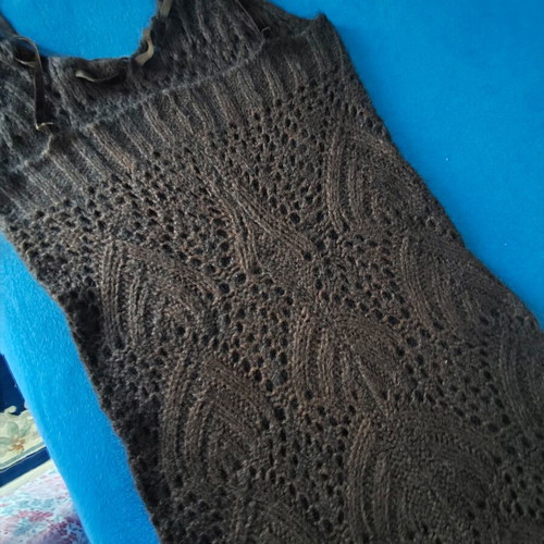 Knitted dress brown new, size S