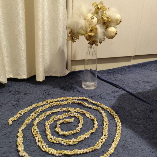 Garland with decorative flowers like new