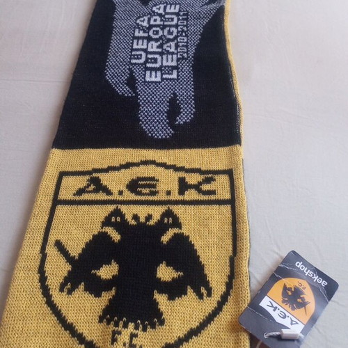 AEK UEFA Europa League 2010/2011 collectible scarf like new, authentic