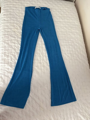 Bershka Flared Pants Blue, Like New, Size XS