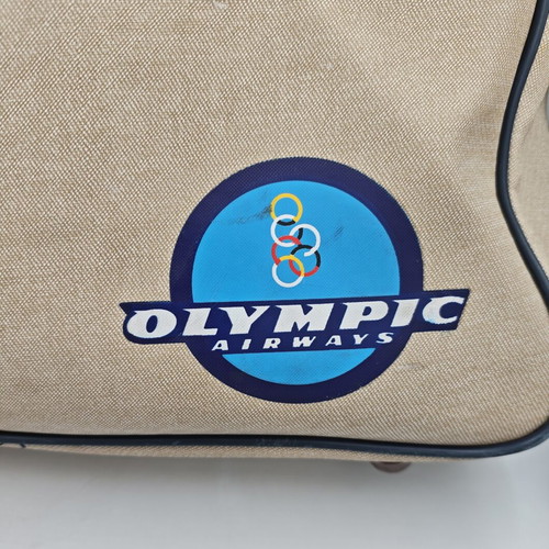 Olympic Airways Shoulder Bag used, beige