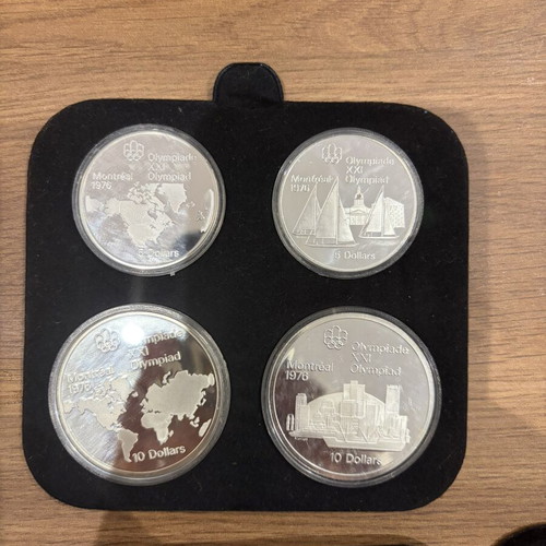 Complete Collection of 28 Silver Coins 925 Montreal 1976 Olympics New