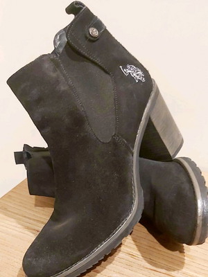 Polo Ralph Lauren ankle boots 41 used black suede calf leather