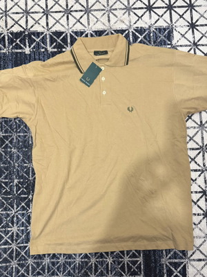 Fred Perry Polo T-shirt new, beige, size L