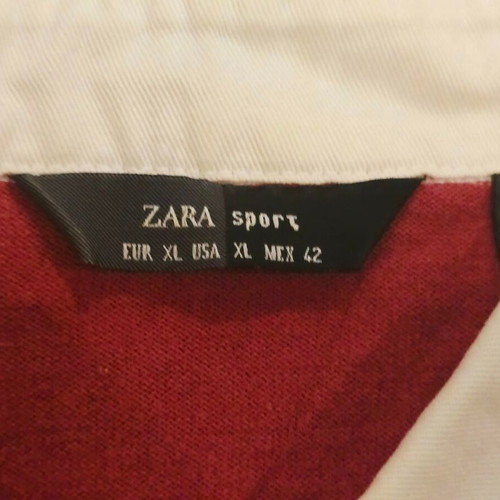 Zara Sport polo shirt, red and white, sizes M and L