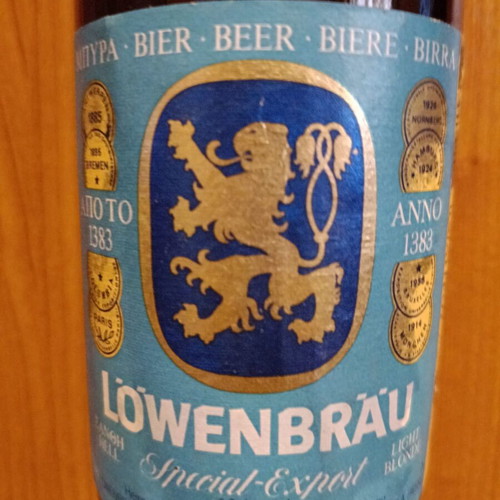 Lowenbrau beer from the 80s like new, two sealed bottles