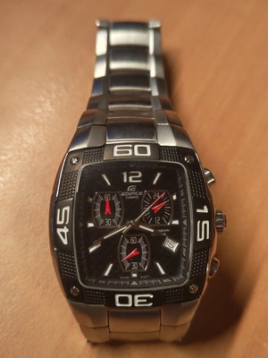 Casio Edifice EF-515 Series wristwatch like new, stainless steel, chronograph