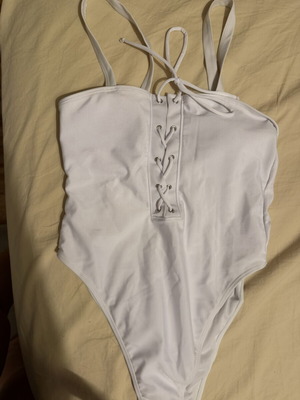 One-piece swimsuit new, white, size L