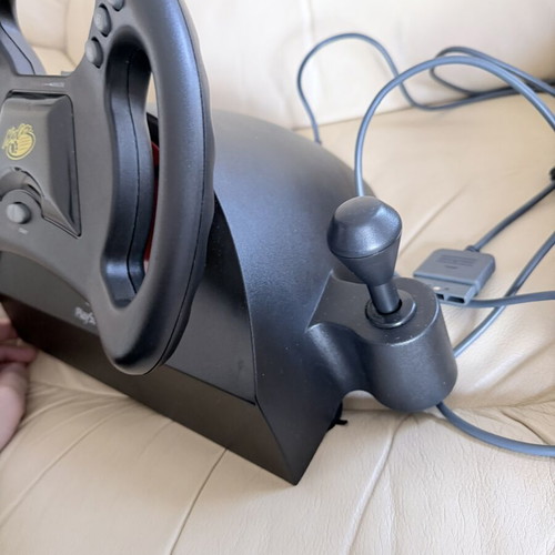 Sony PlayStation Mad Catz racing wheel with pedals and V-Rally 2