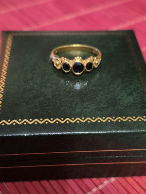 Vintage handmade Byzantine-style 22K gold ring
