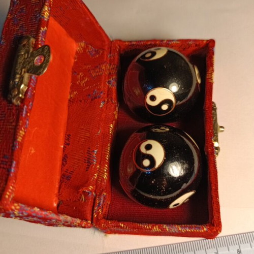 Baoding Chinese health balls used for relaxation and meditation