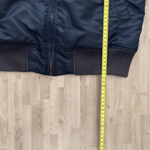 Alpha Industries MA-1 Bomber Jacket size M like new, navy blue with orange lining