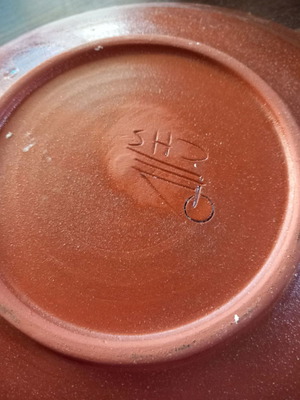 Handmade decorative plate used