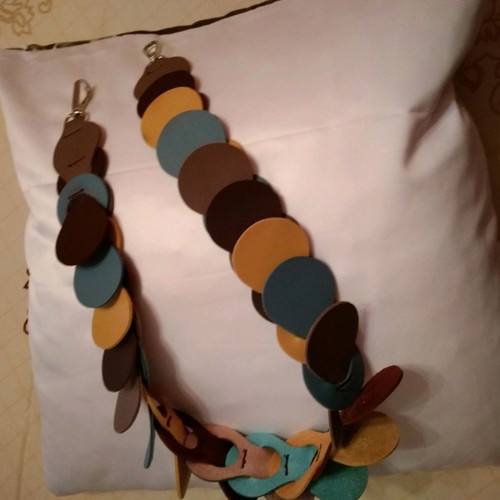 Shoulder bag strap colorful new, synthetic leather