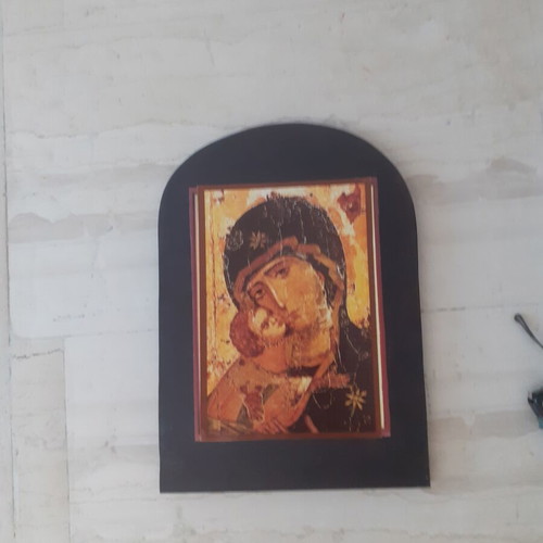 Wooden handmade religious icon new, 39x28 cm, decoupage