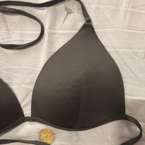 Bikini top like new, olive green, size M